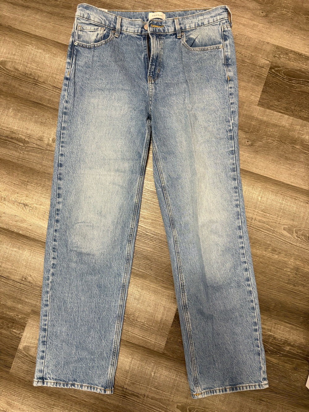 PacSun Light Blue Denim Jeans with Contrast Stitching